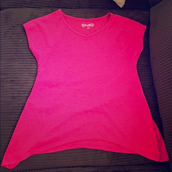 Girls Mudd Pink Heathered T-Shirt - Picture 1 of 4